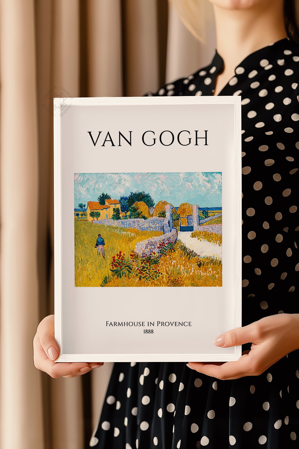 Vincent Van Gogh Serisi Beyaz Çerçeveli Poster, Tablo Duvar Dekoru No:22