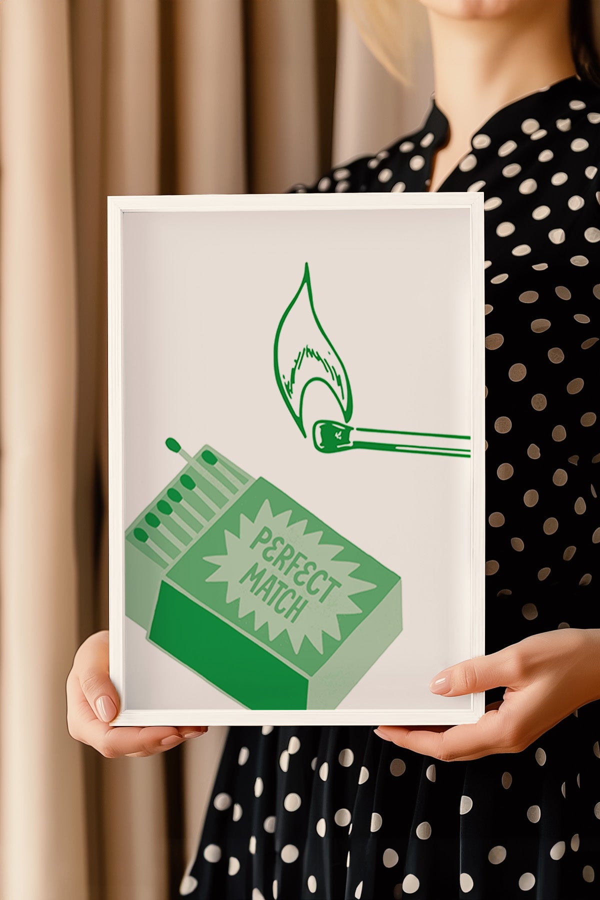 Lucky You Serisi Beyaz Çerçeveli Poster, Tablo Duvar Dekoru No:129