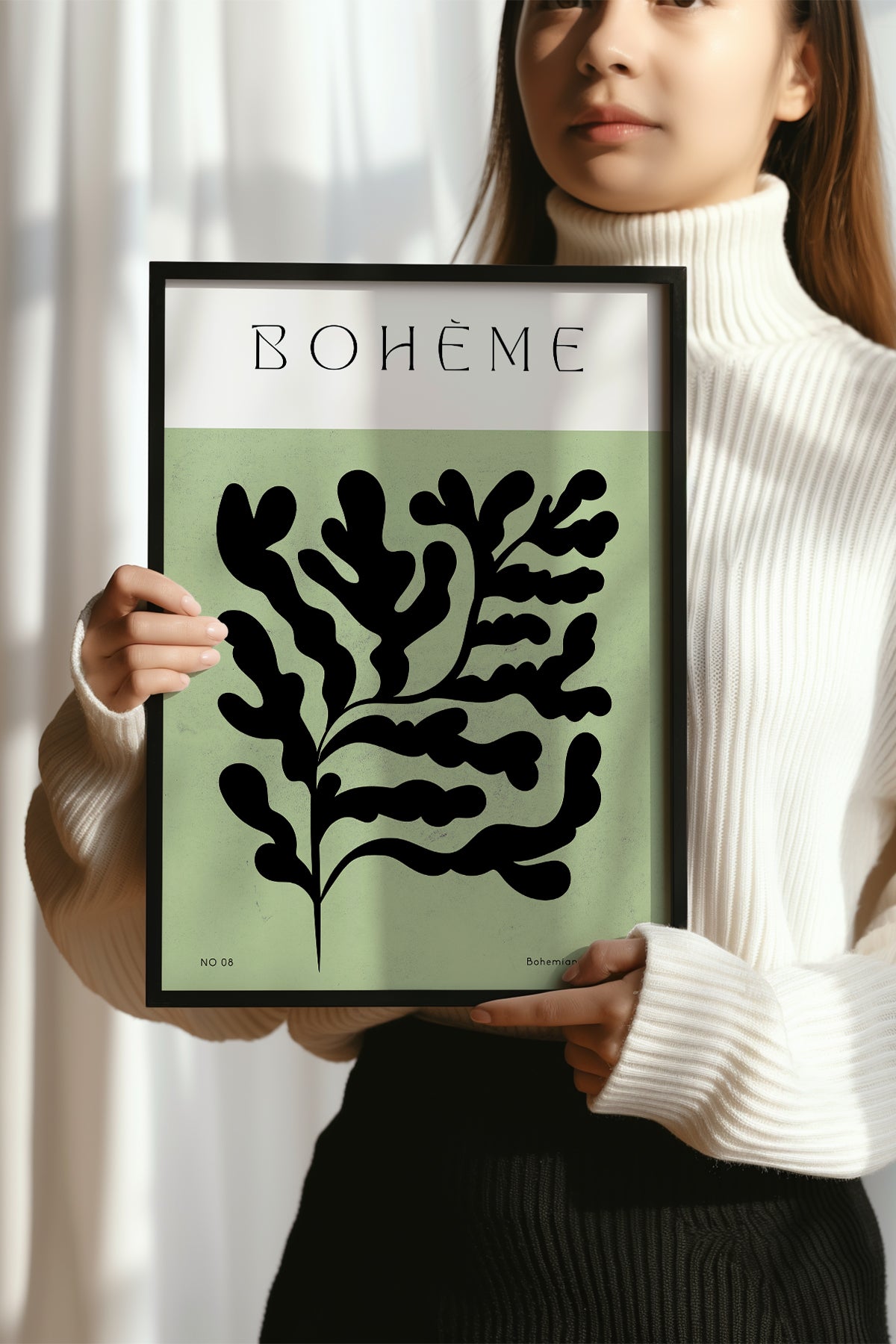Bohemian Serisi Siyah Çerçeveli Poster, Tablo No:56