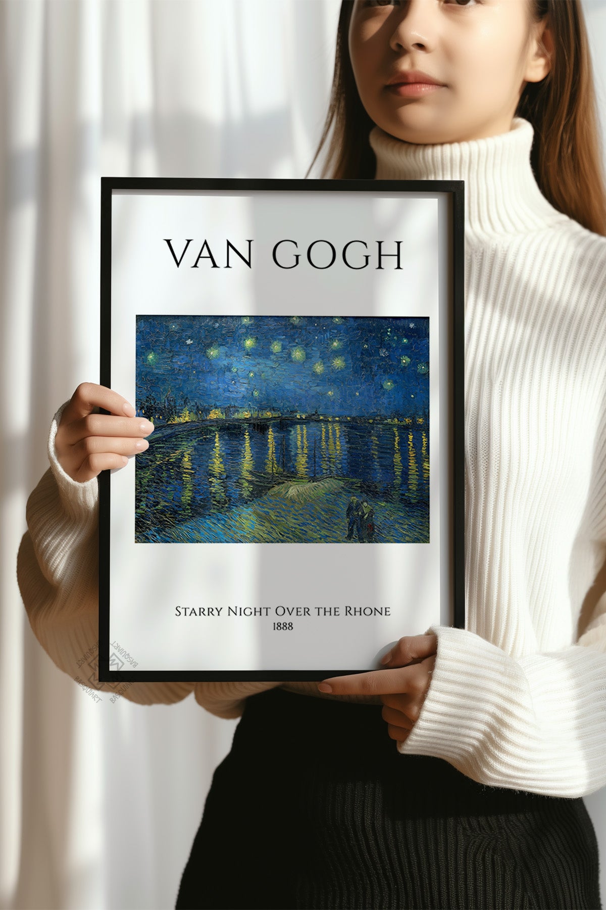 Vincent Van Gogh Serisi Siyah Çerçeveli Poster, Tablo Duvar Dekoru No:7