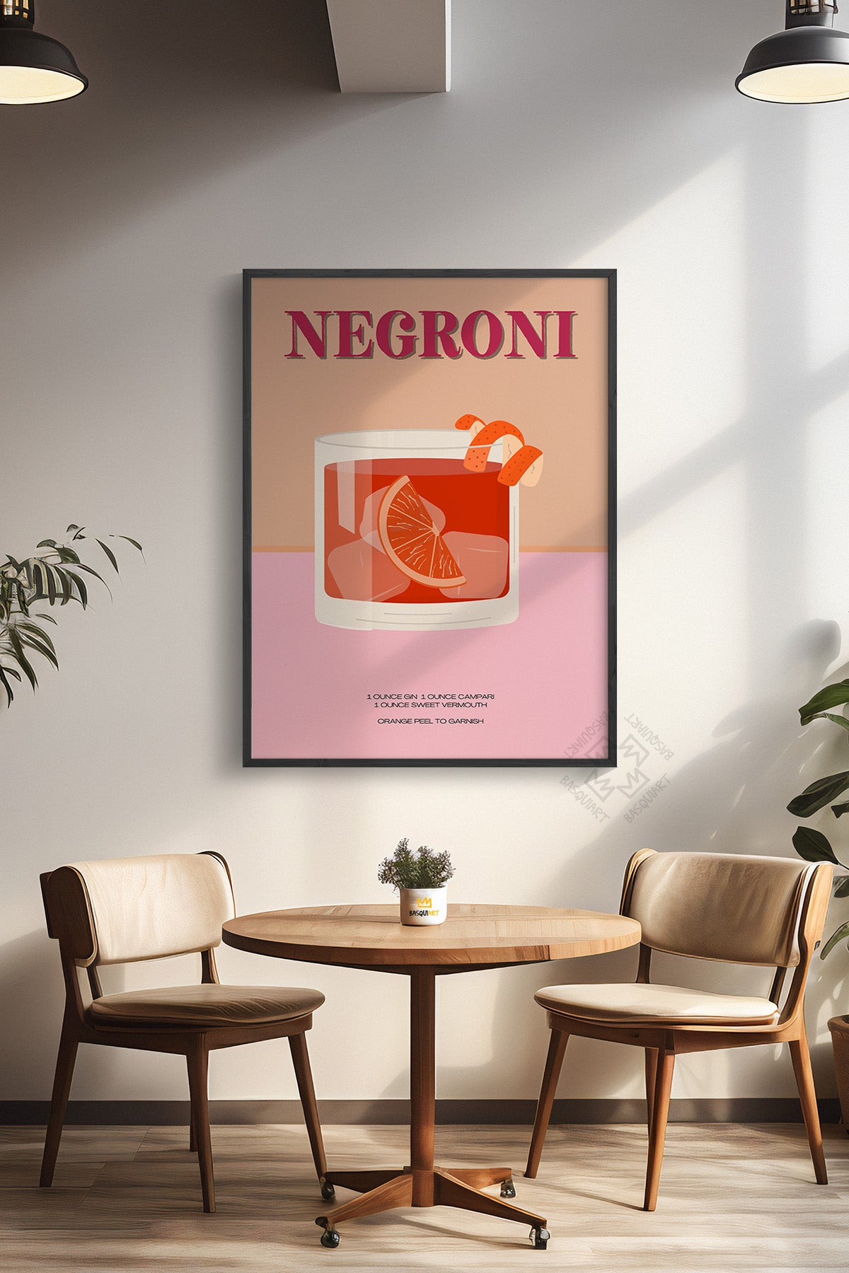 Kokteyl Serisi Siyah Çerçeveli Poster, Tablo, Cafe, Restoran, Mutfak Duvar Dekoru No:55