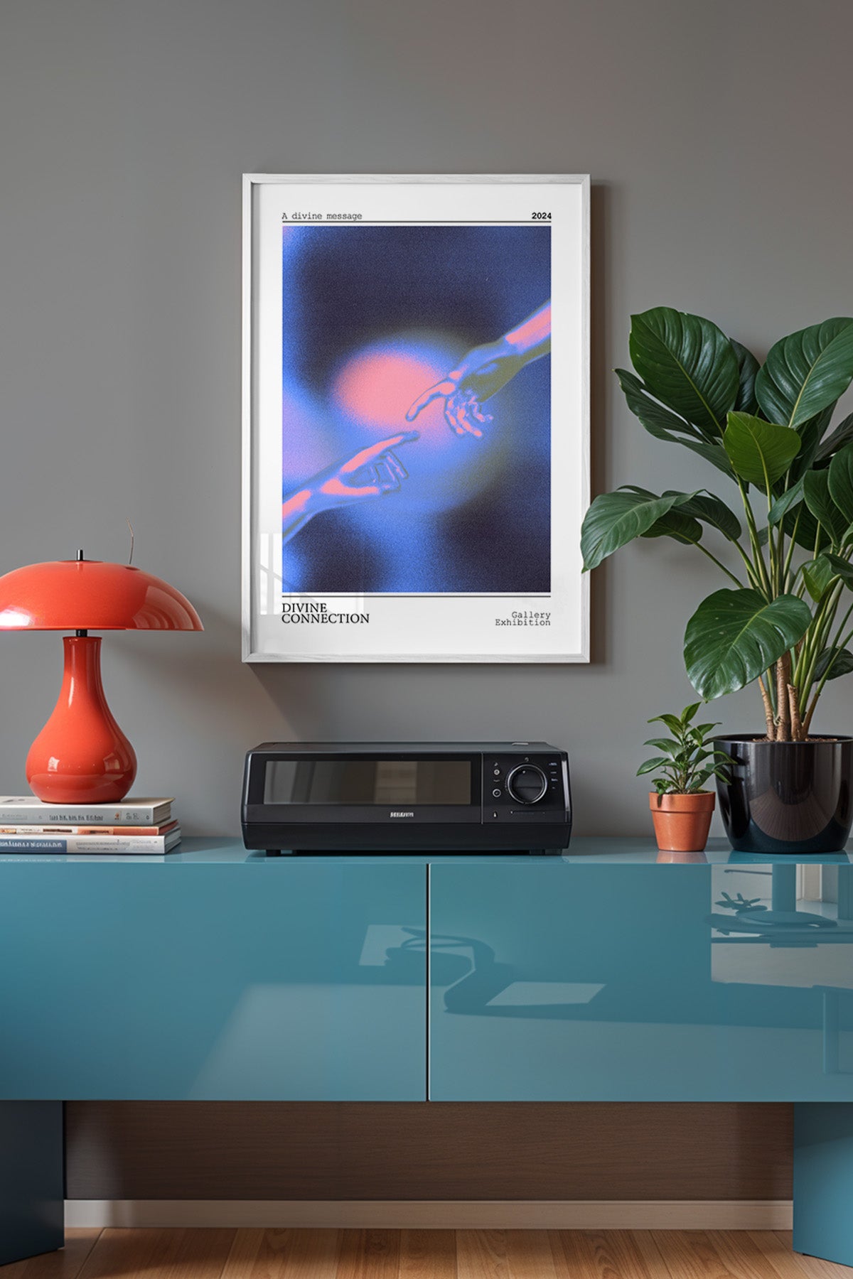 Aura Serisi Beyaz Çerçeveli Poster, Tablo No:64