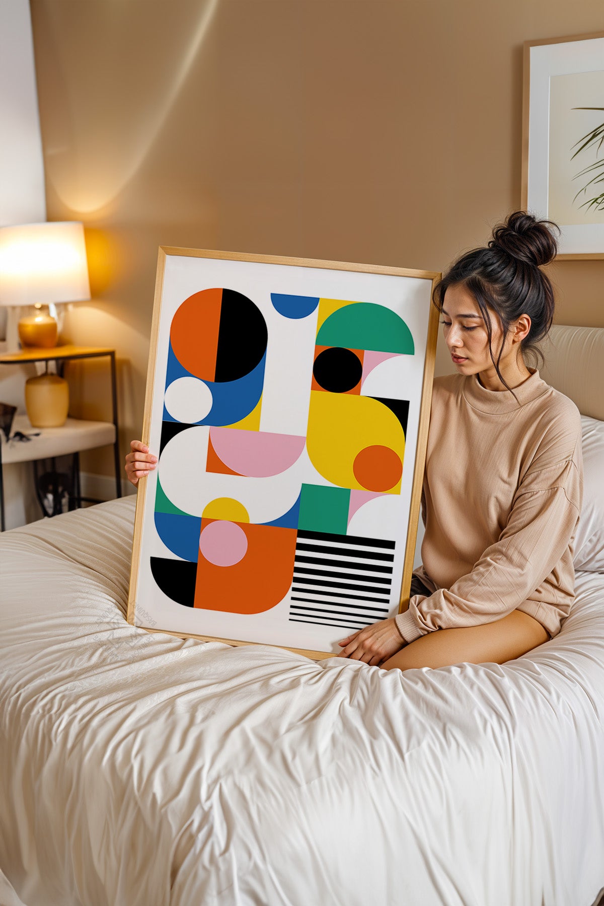 Bauhaus Serisi Ahşap Çerçeveli Poster, Tablo No:11