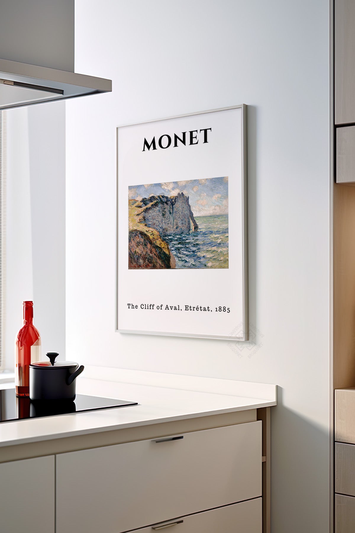 Claude Monet Serisi Beyaz Çerçeveli Poster, Tablo Duvar Dekoru No:19