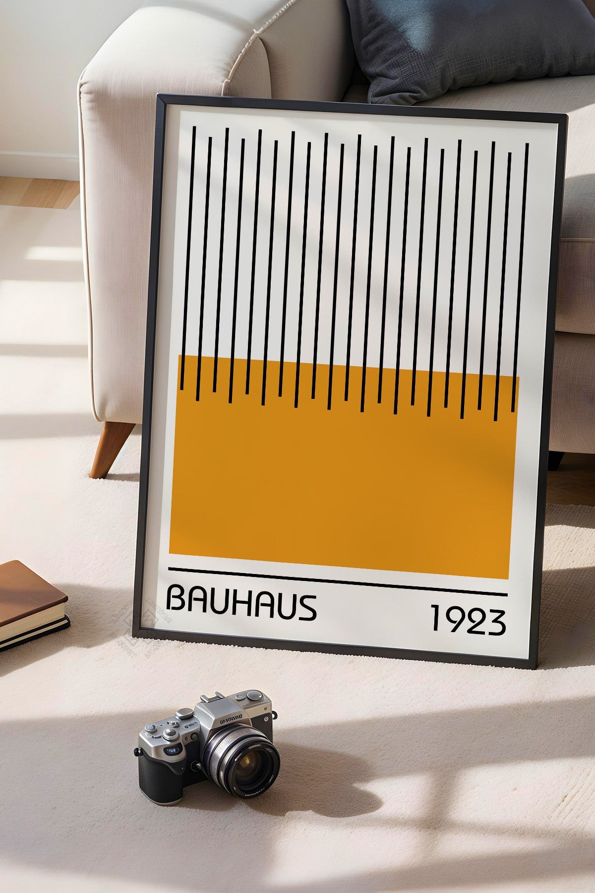 Bauhaus Serisi Siyah Çerçeveli Poster, Tablo No:38