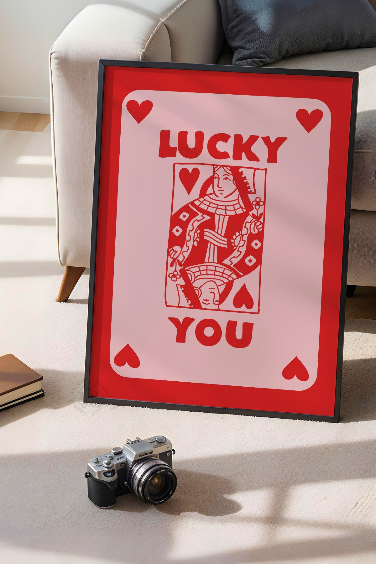 Lucky You Serisi Siyah Çerçeveli Poster, Tablo Duvar Dekoru No:78