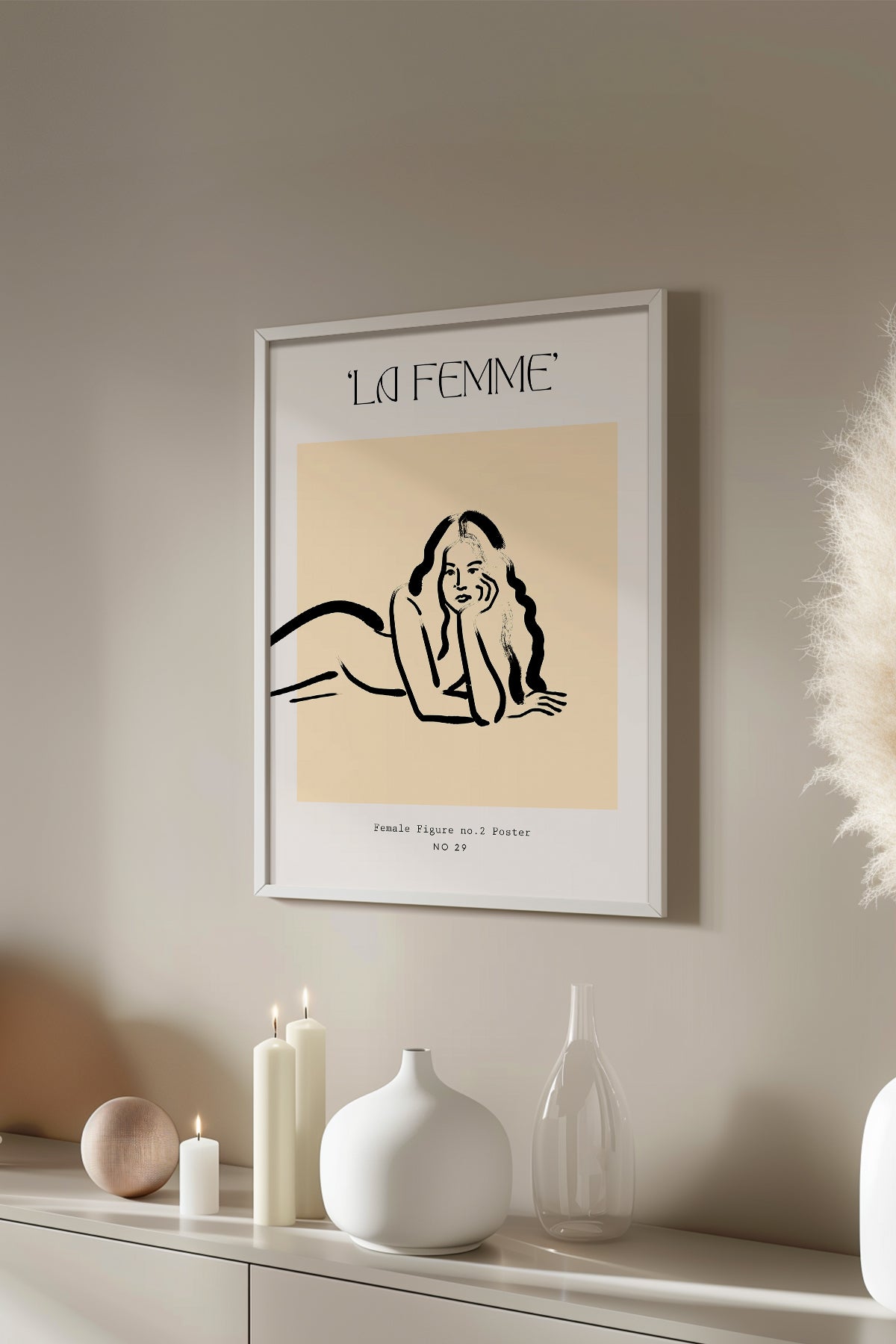 Bohemian Serisi Beyaz Çerçeveli Poster, Tablo No:82