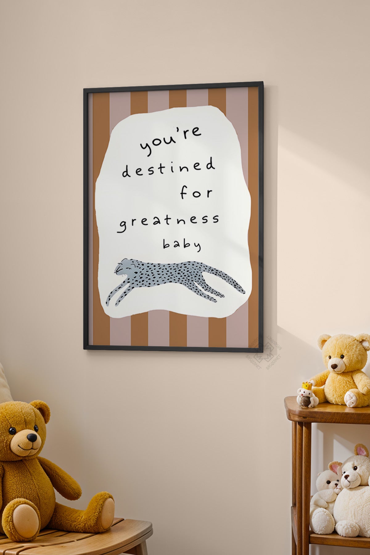 Çocuk Odası, Bebek Odası Siyah Çerçeveli Poster, Tablo No:198