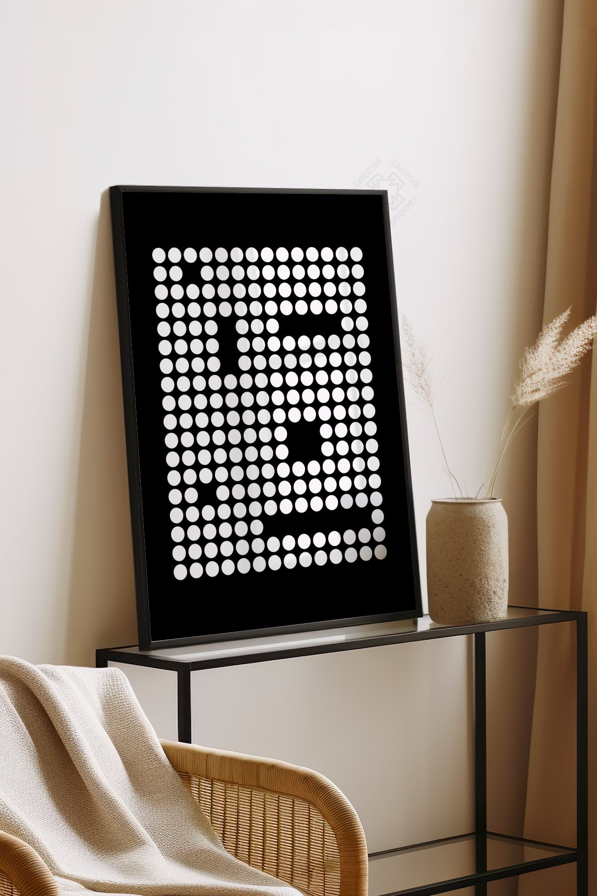 Bauhaus Serisi Siyah Çerçeveli Poster, Tablo No:40