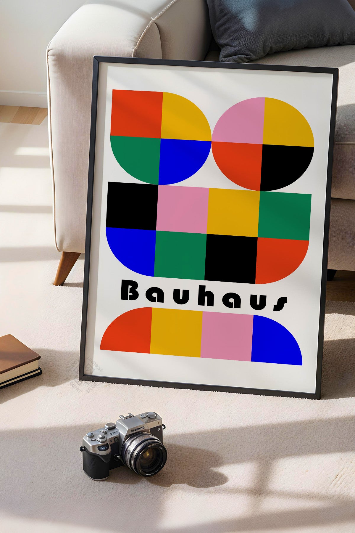 Bauhaus Serisi Siyah Çerçeveli Poster, Tablo No:13