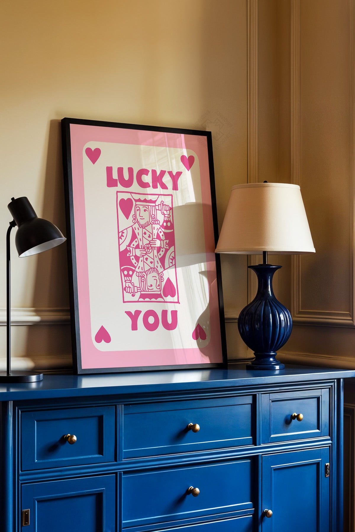 Lucky You Serisi Siyah Çerçeveli Poster, Tablo Duvar Dekoru No:43