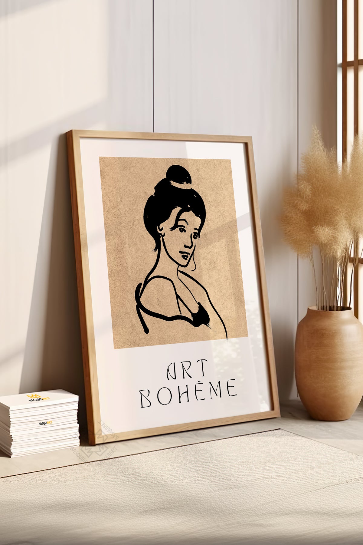Bohemian Serisi Ahşap Çerçeveli Poster, Tablo No:94
