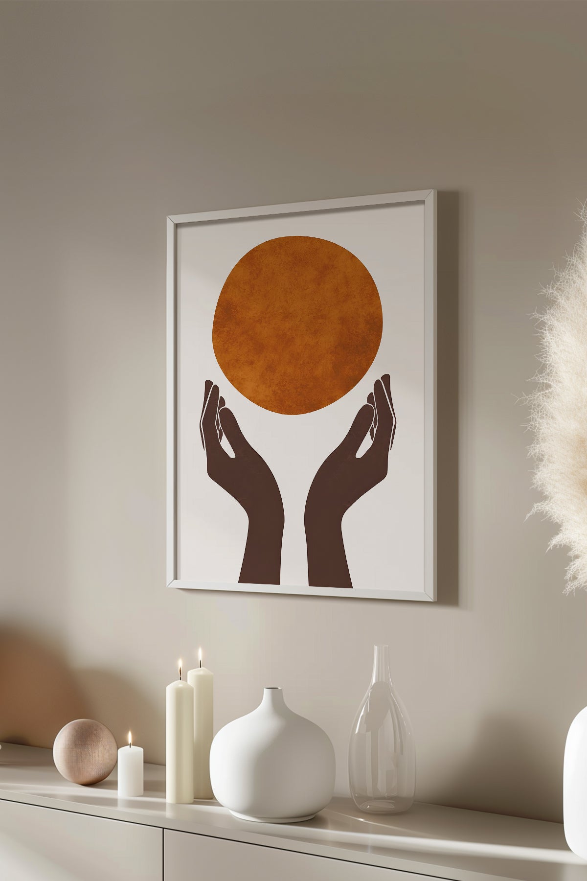 Bohemian Serisi Beyaz Çerçeveli Poster, Tablo No:34