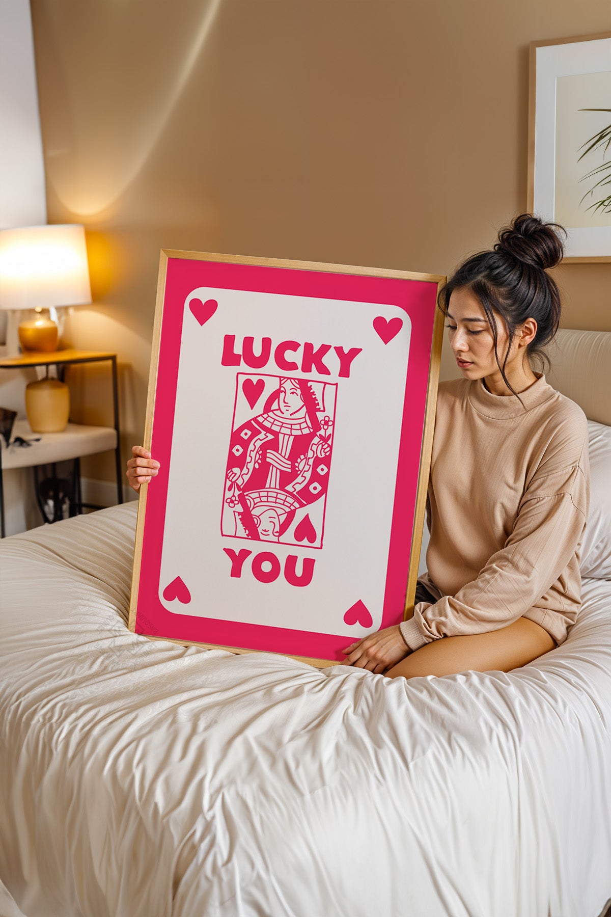 Lucky You Serisi Ahşap Çerçeveli Poster, Tablo Duvar Dekoru No:83