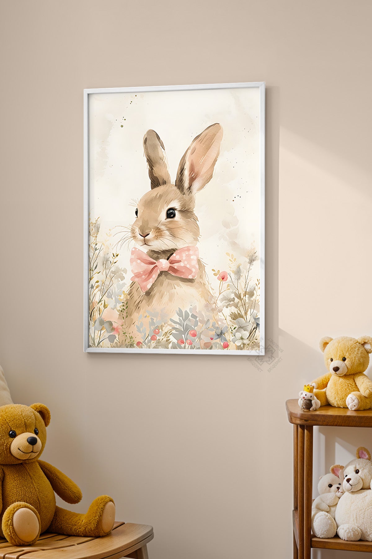 Çocuk Odası, Bebek Odası Beyaz Çerçeveli Poster, Tablo No:92
