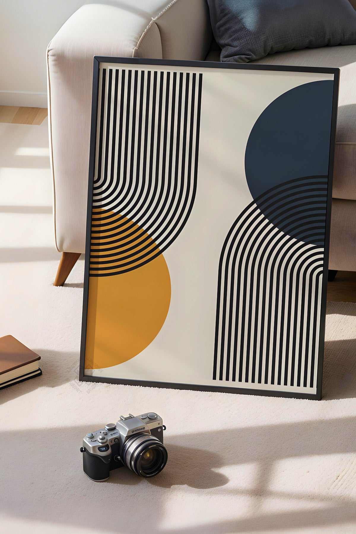 Bauhaus Serisi Siyah Çerçeveli Poster, Tablo No:104
