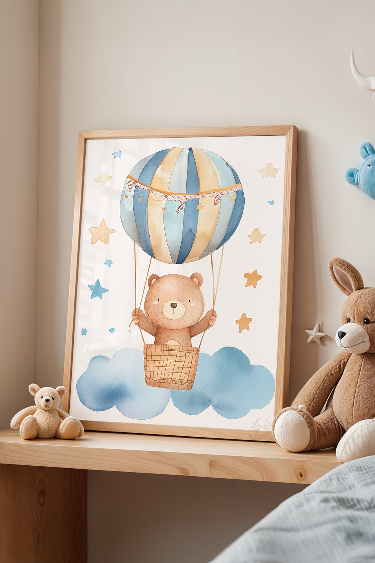 Çocuk Odası, Bebek Odası Ahşap Çerçeveli Poster, Tablo No:85