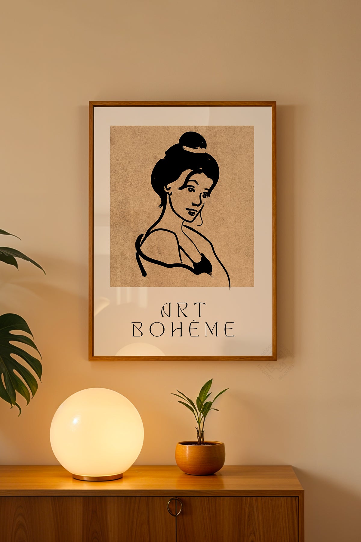 Bohemian Serisi Ahşap Çerçeveli Poster, Tablo No:94
