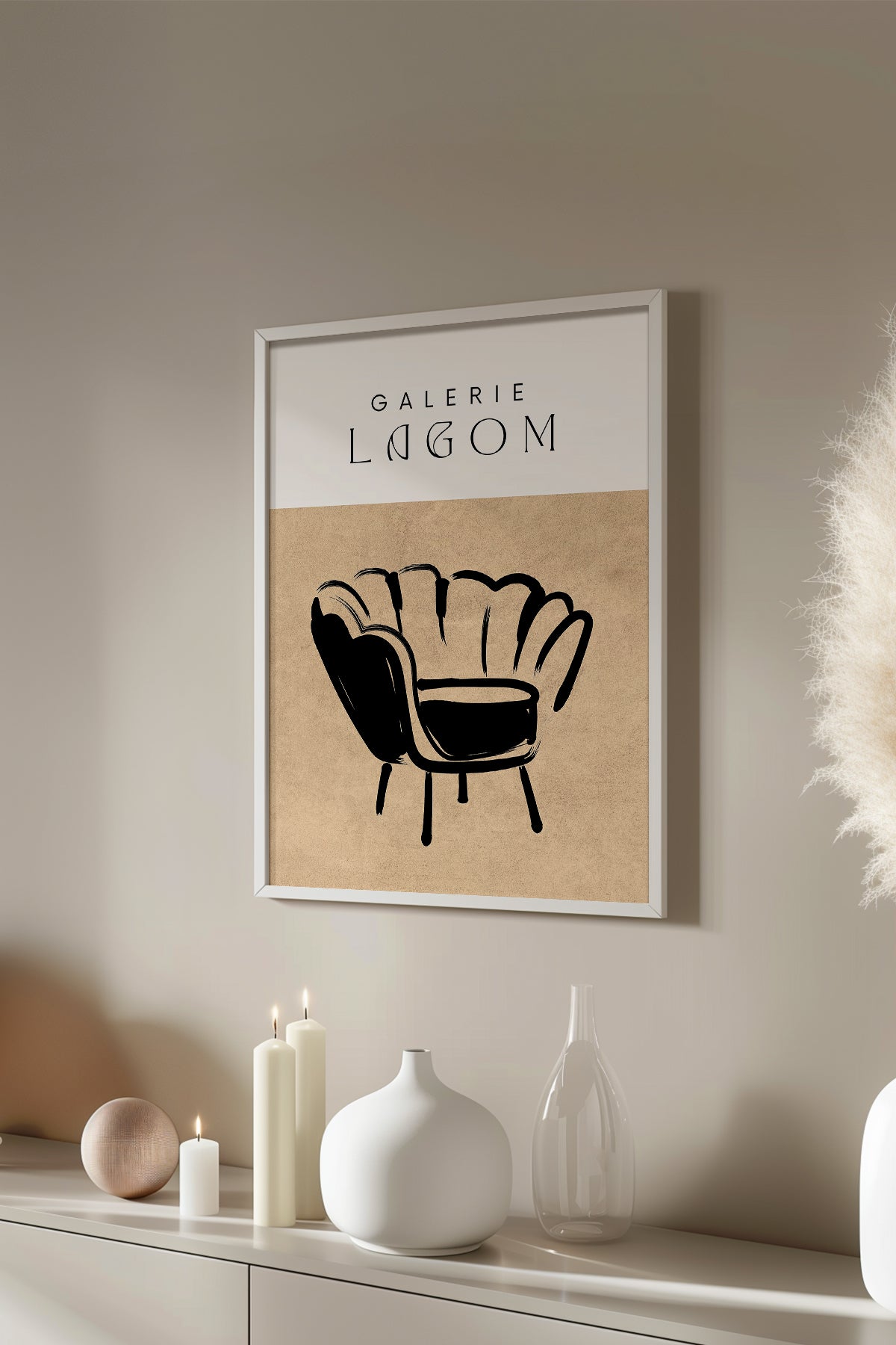 Bohemian Serisi Beyaz Çerçeveli Poster, Tablo No:71