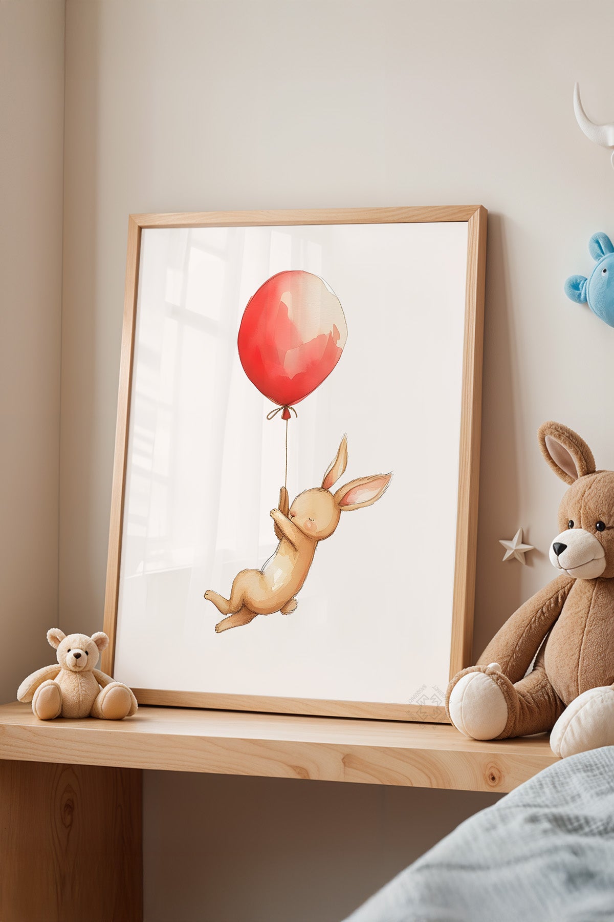 Çocuk Odası, Bebek Odası Ahşap Çerçeveli Poster, Tablo No:75