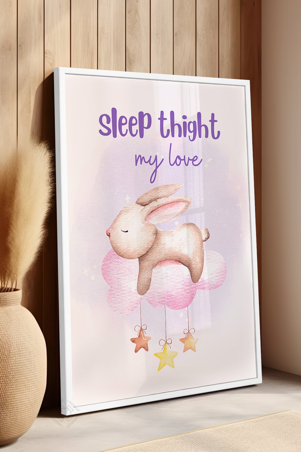 Çocuk Odası, Bebek Odası Beyaz Çerçeveli Poster, Tablo No:28