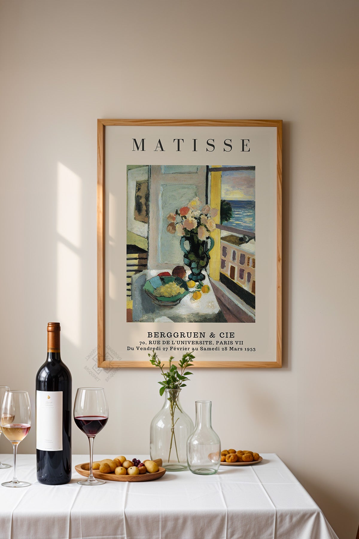 Henri Matisse Serisi Ahşap Çerçeveli Poster, Tablo Duvar Dekoru No:14