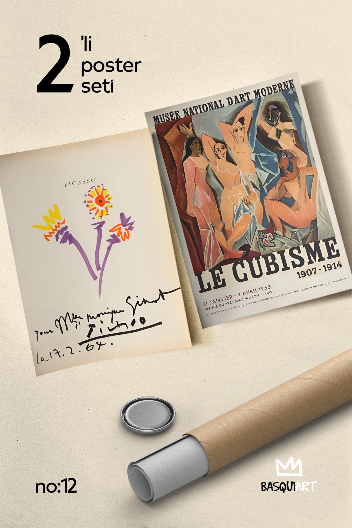 Picasso 2'li Poster Seti, Sanatsal Duvar Dekoru No:12