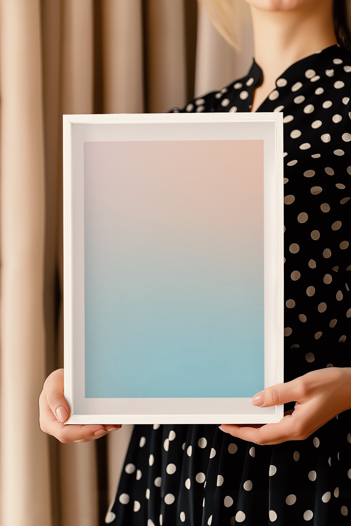 Aura Serisi Beyaz Çerçeveli Poster, Tablo No:19