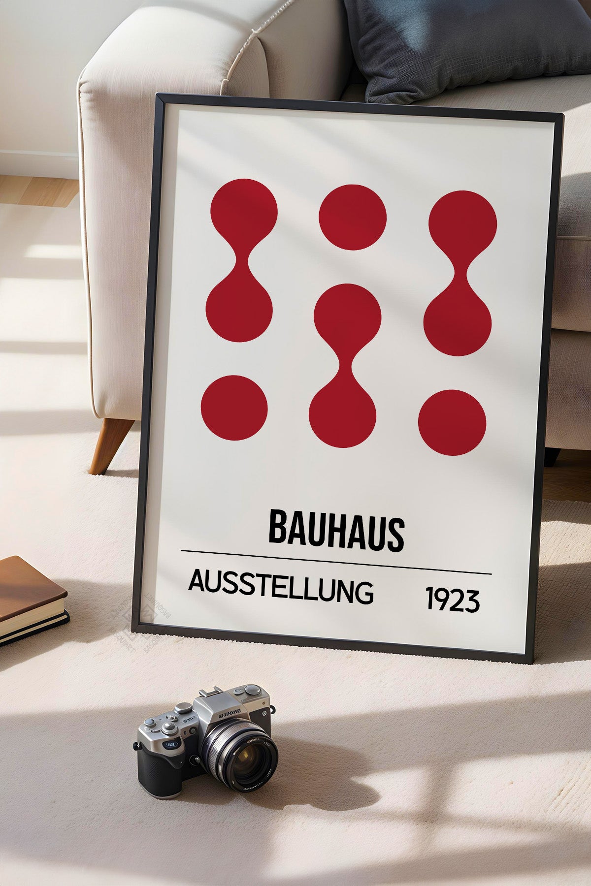 Bauhaus Serisi Siyah Çerçeveli Poster, Tablo No:126