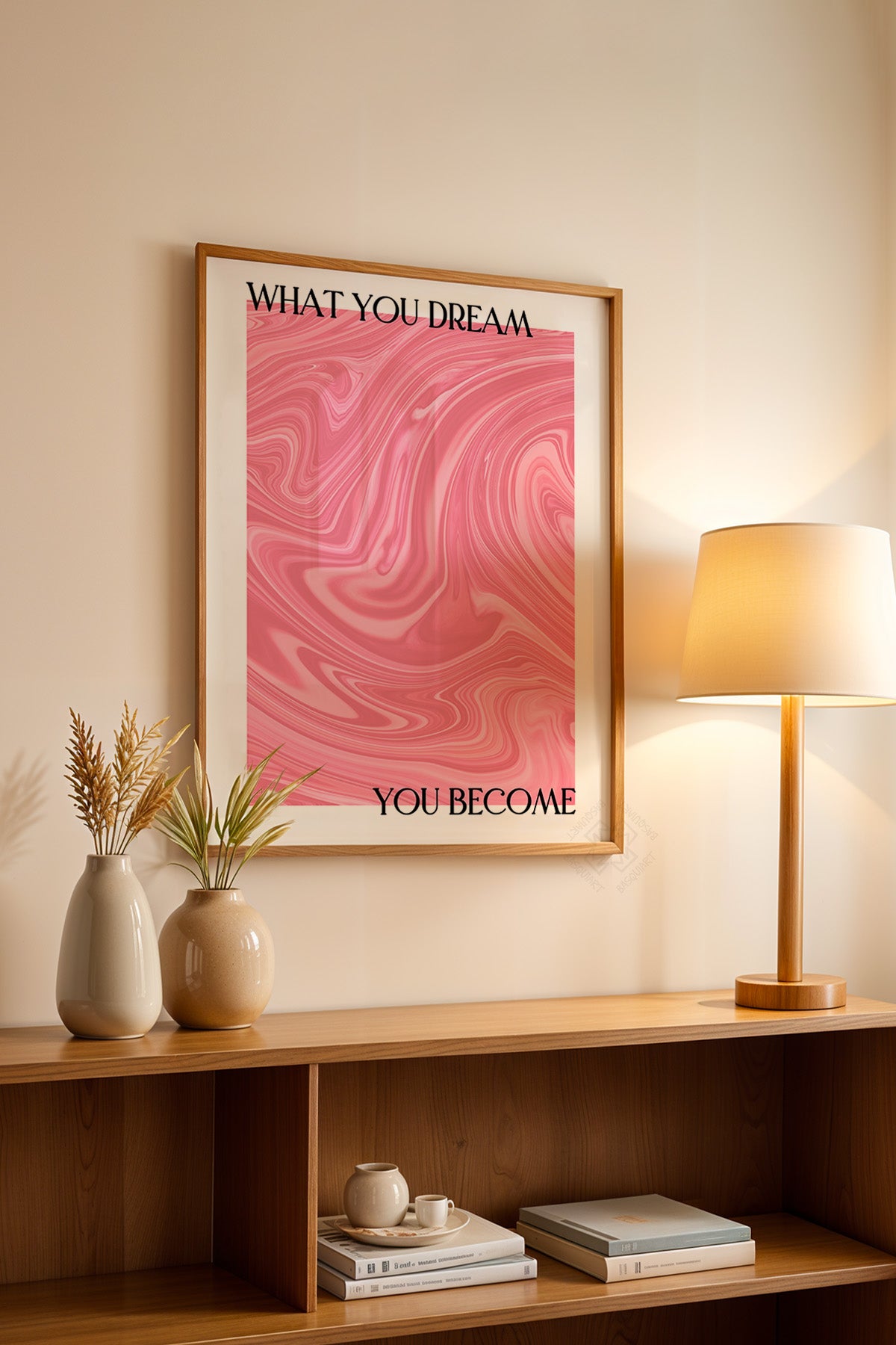 Aura Serisi Ahşap Çerçeveli Poster, Tablo No:124