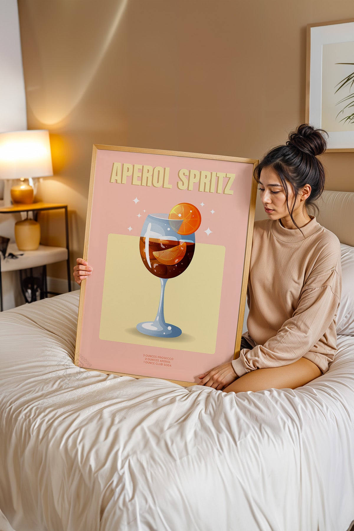 Kokteyl Serisi Ahşap Çerçeveli Poster, Tablo, Cafe, Restoran, Mutfak Duvar Dekoru No:49