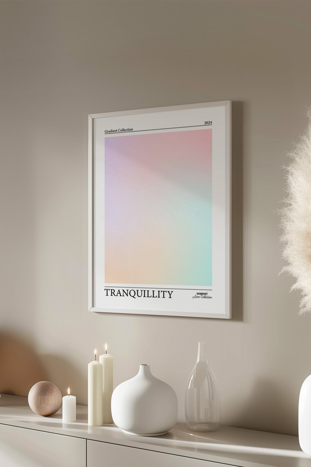 Aura Serisi Beyaz Çerçeveli Poster, Tablo No:42