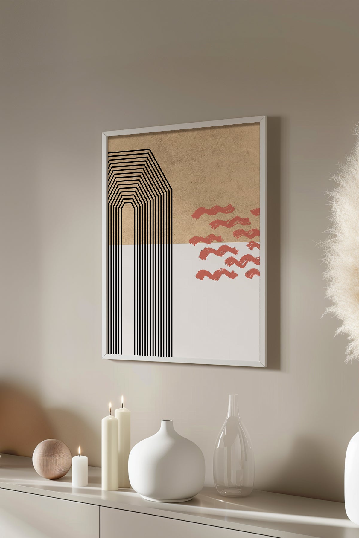 Bohemian Serisi Beyaz Çerçeveli Poster, Tablo No:12