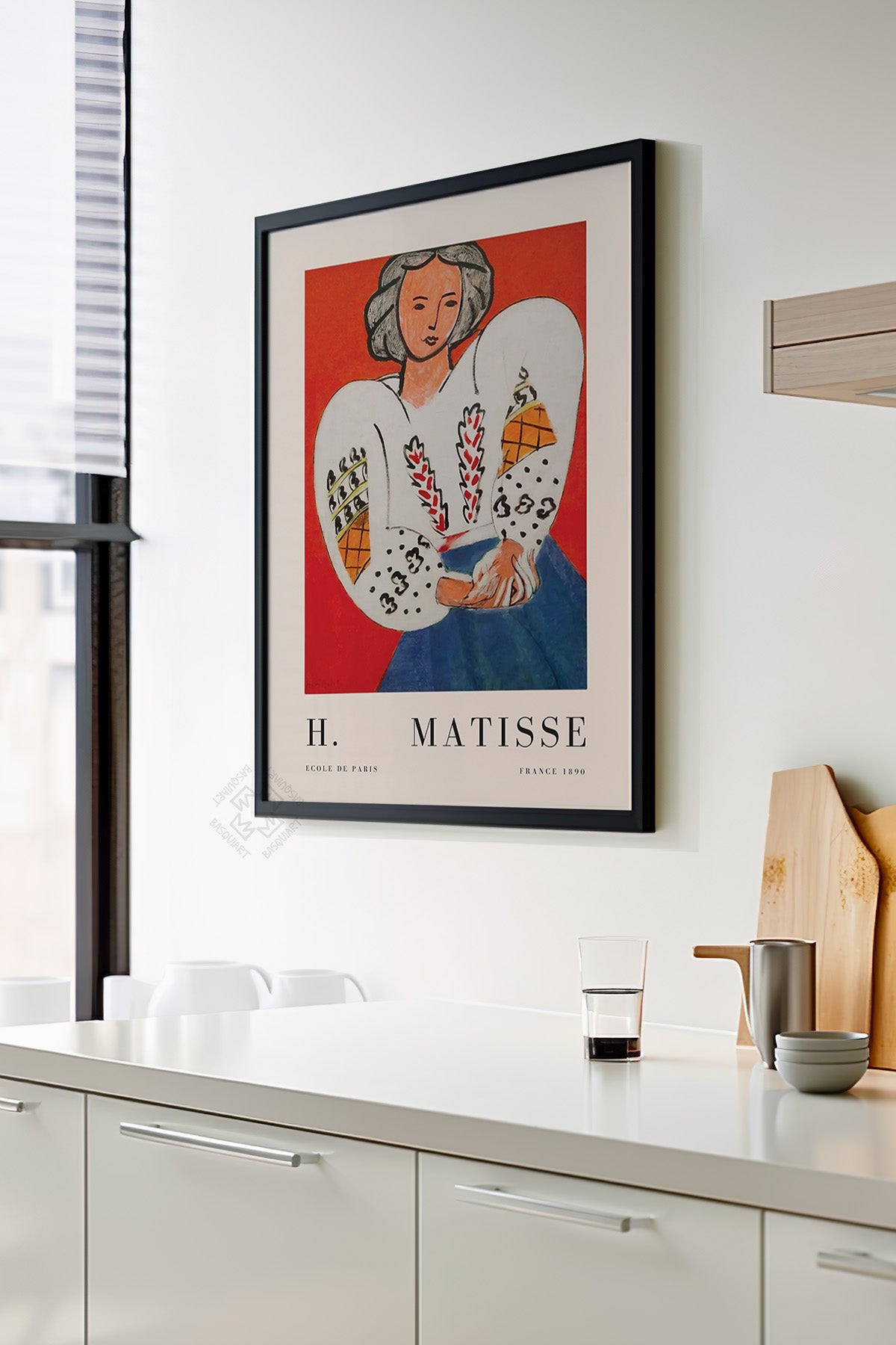 Henri Matisse Serisi Siyah Çerçeveli Poster, Tablo Duvar Dekoru No:15