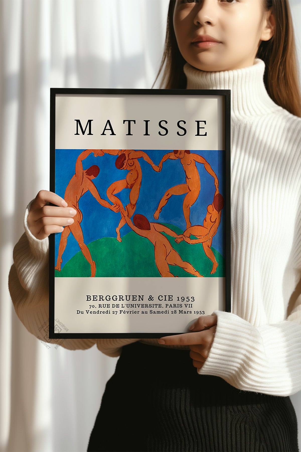 Henri Matisse Serisi Siyah Çerçeveli Poster, Tablo Duvar Dekoru No:8