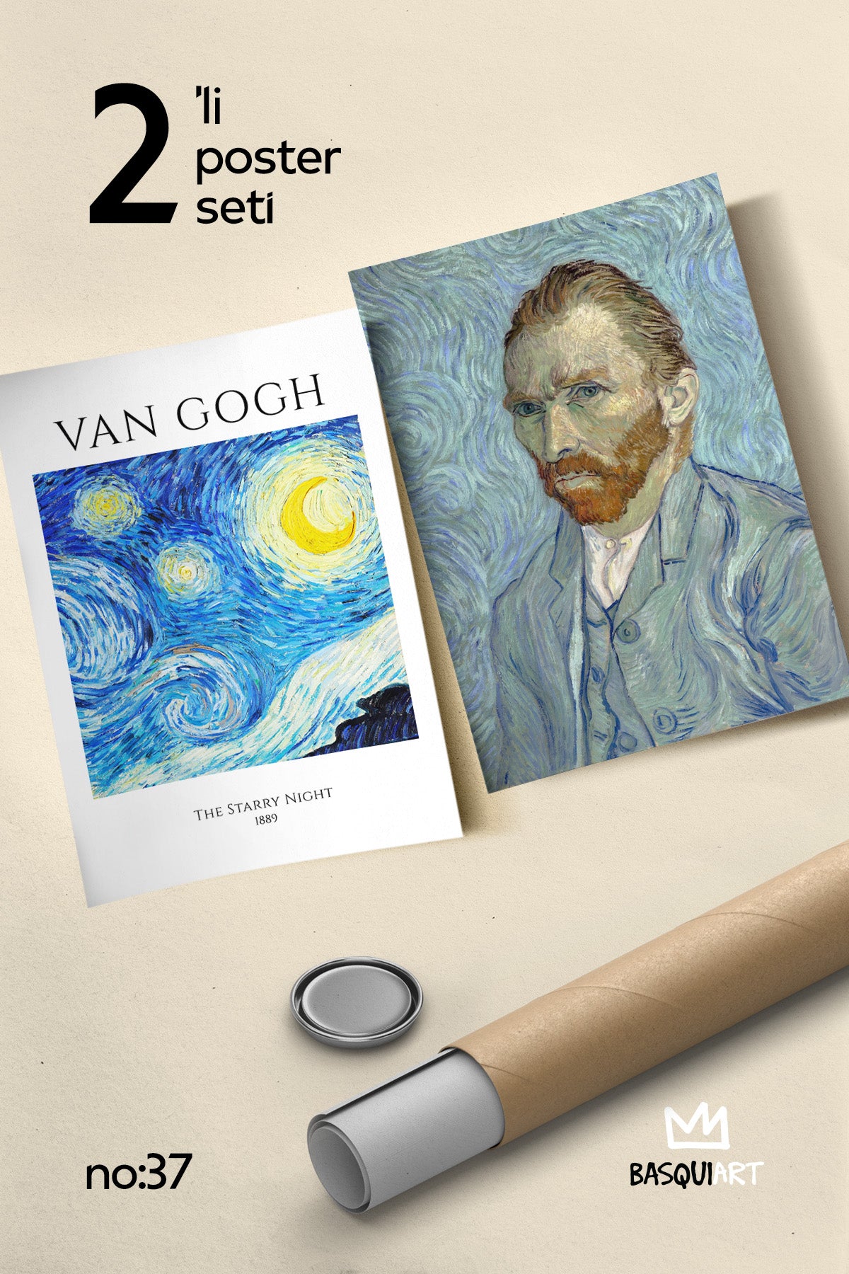 Van Gogh 2'li Poster Seti, Duvar Dekoru No:37