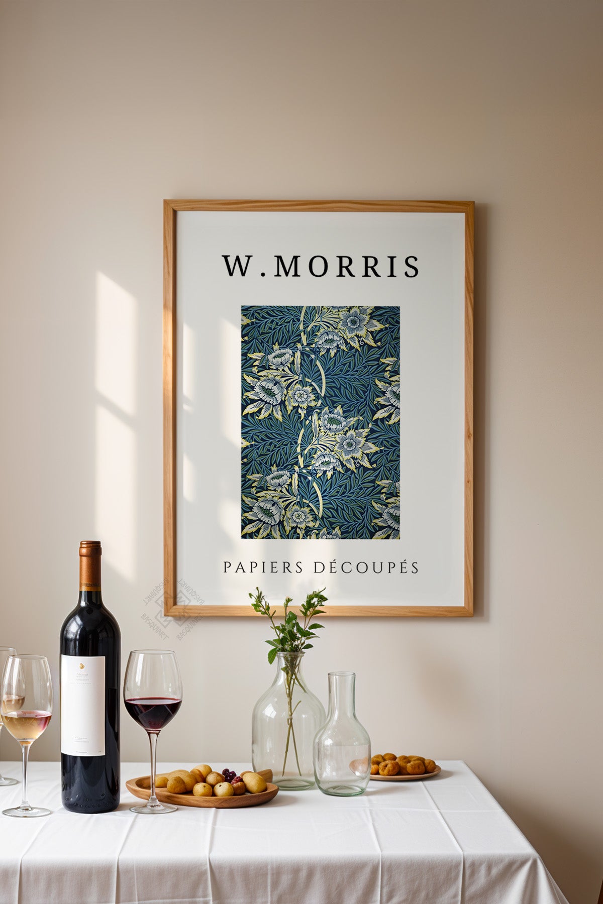 William Morris Serisi Ahşap Çerçeveli Poster, Tablo Duvar Dekoru No:15
