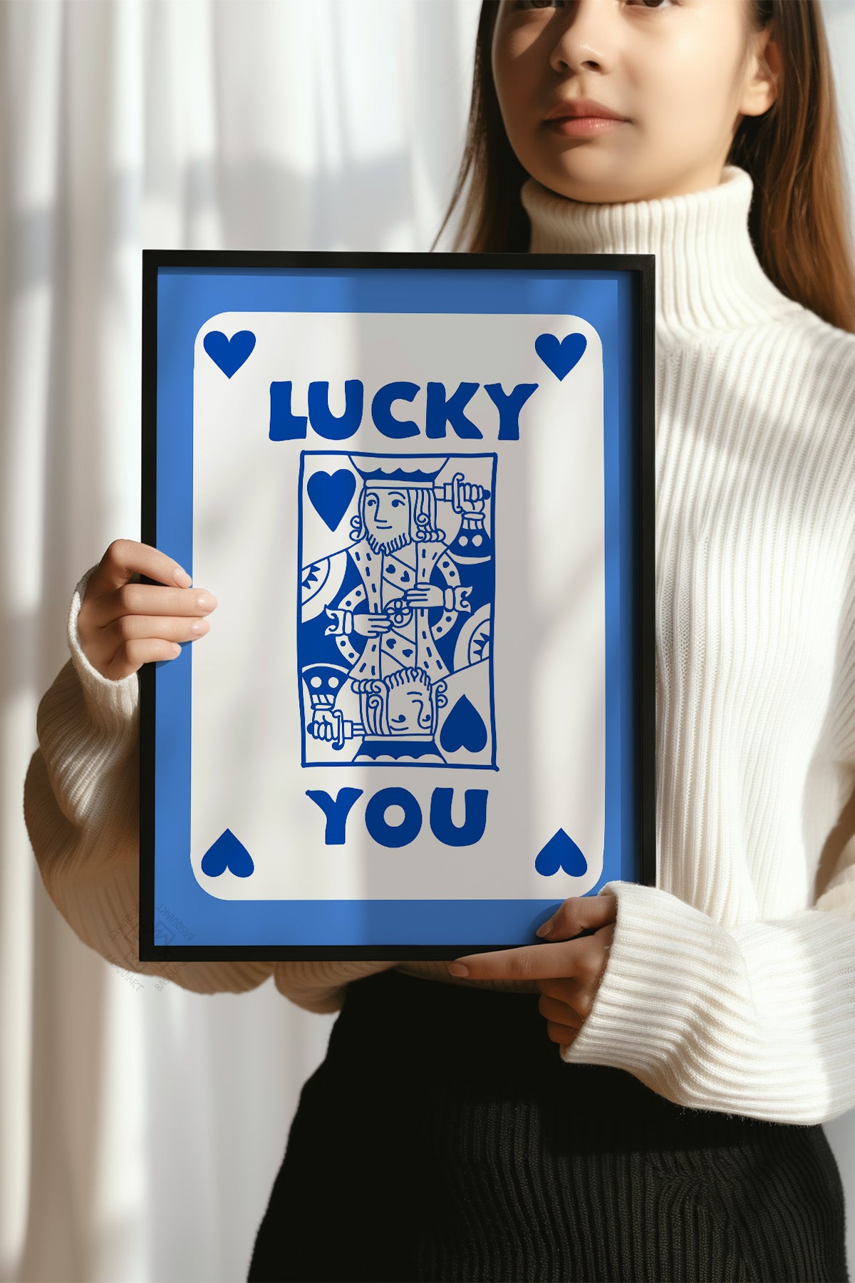 Lucky You Serisi Siyah Çerçeveli Poster, Tablo Duvar Dekoru No:24