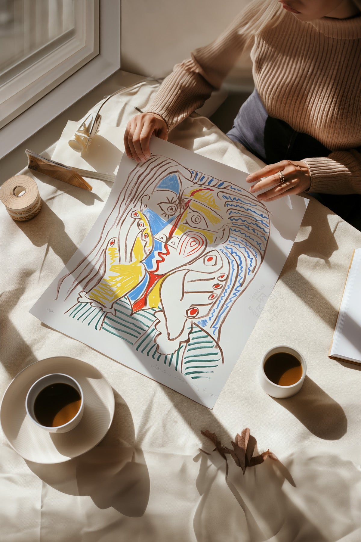 Picasso Sanatsal 4'lü Poster Seti, Duvar Dekoru No:35