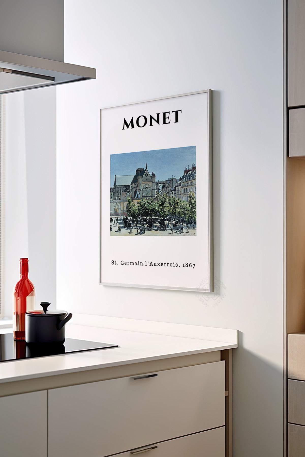 Claude Monet Serisi Beyaz Çerçeveli Poster, Tablo Duvar Dekoru No:23