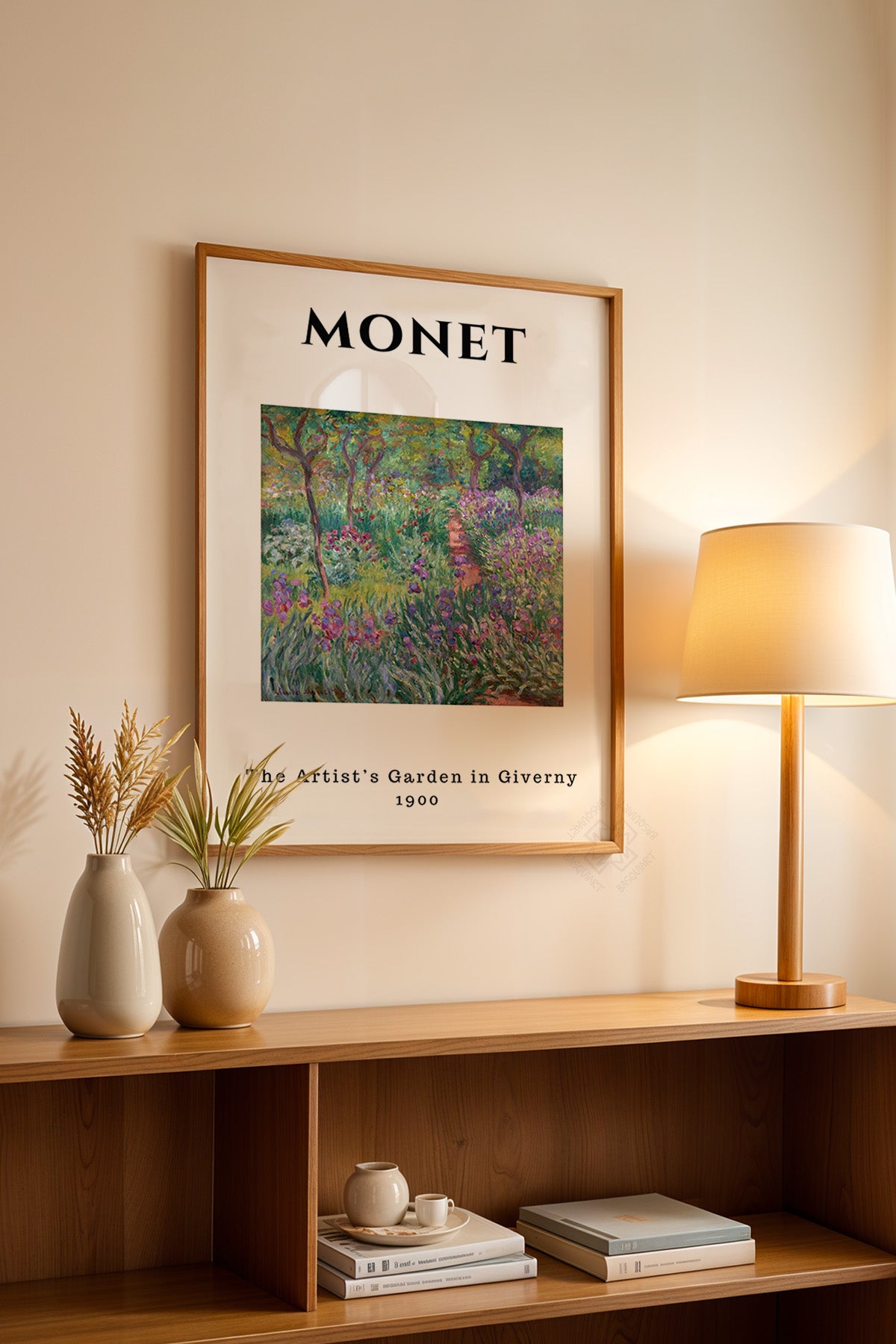 Claude Monet Serisi Ahşap Çerçeveli Poster, Tablo Duvar Dekoru No:21