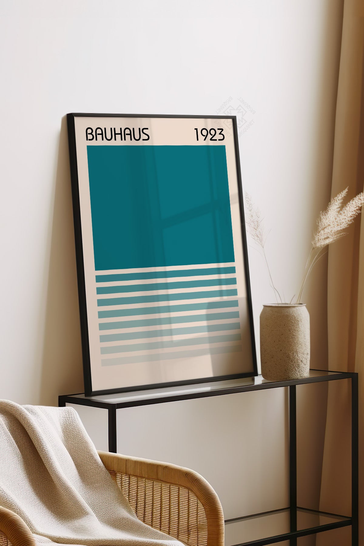 Bauhaus Serisi Siyah Çerçeveli Poster, Tablo No:19
