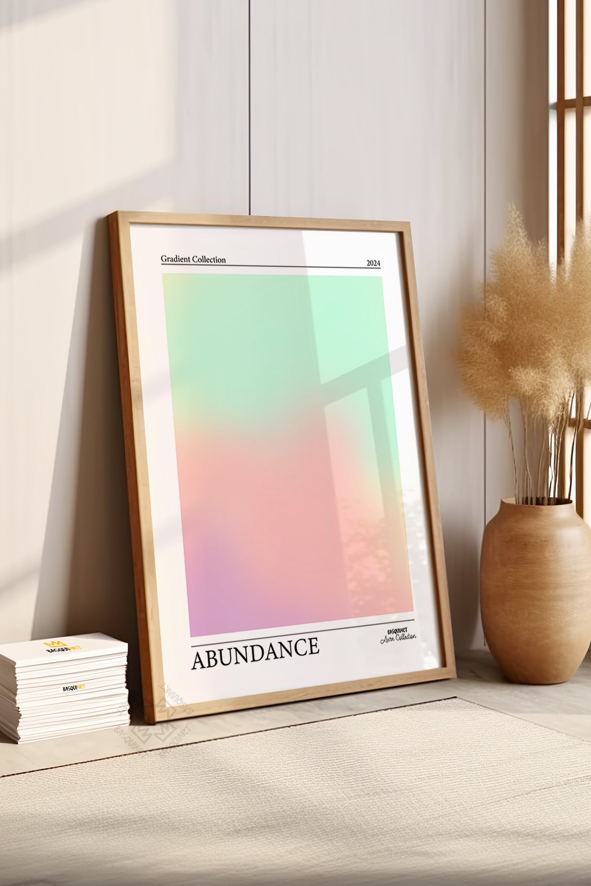 Aura Serisi Ahşap Çerçeveli Poster, Tablo No:36
