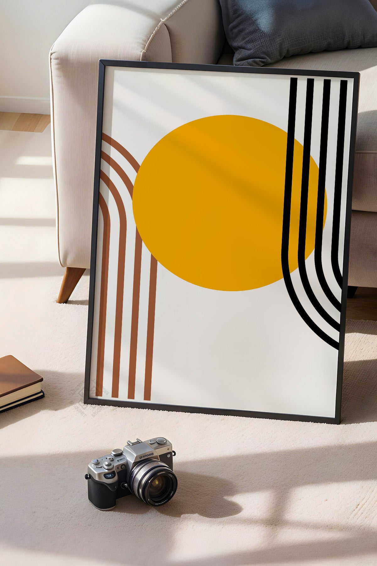 Bauhaus Serisi Siyah Çerçeveli Poster, Tablo No:101