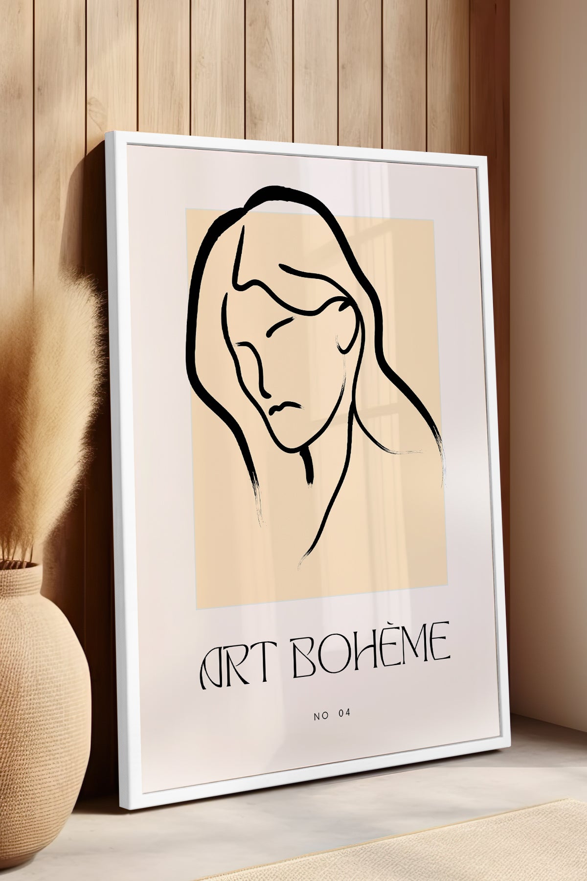 Bohemian Serisi Beyaz Çerçeveli Poster, Tablo No:89