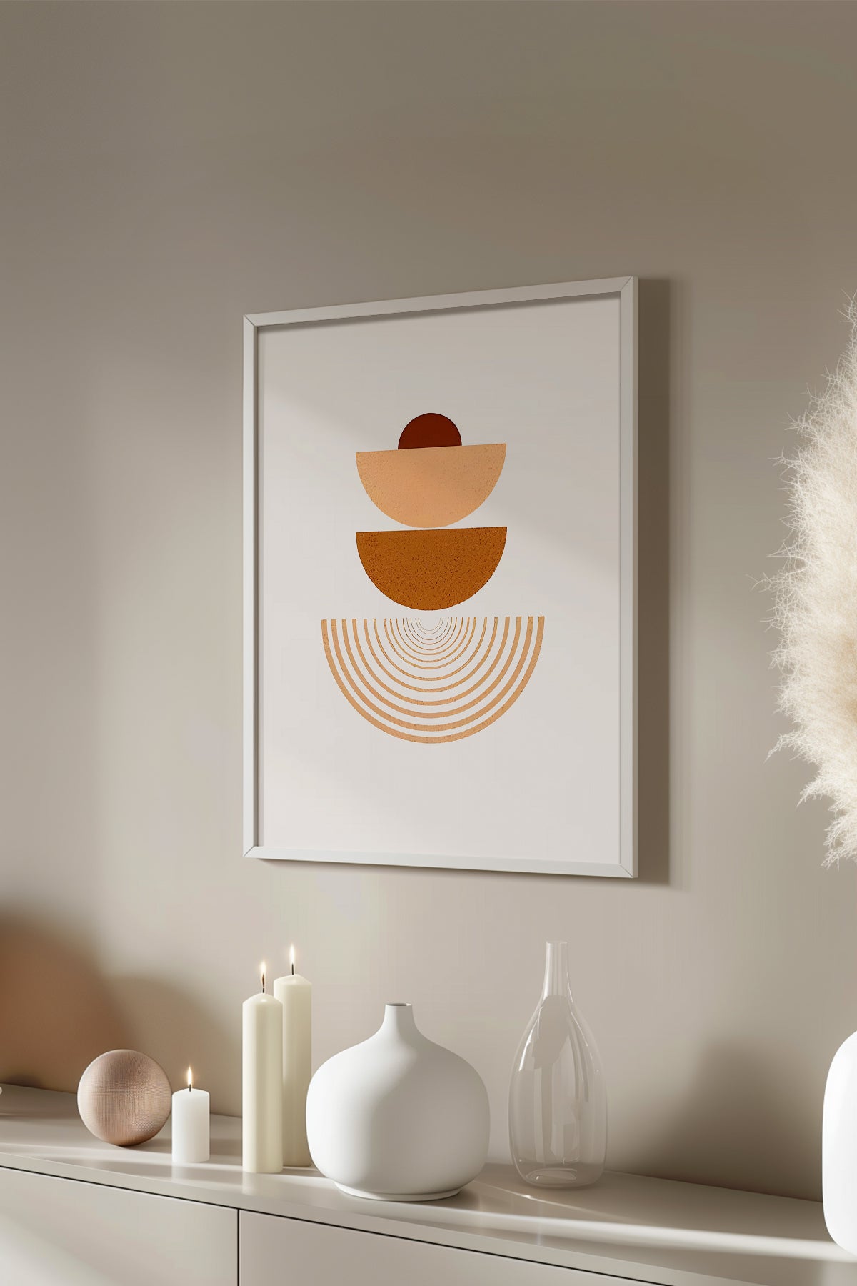 Bohemian Serisi Beyaz Çerçeveli Poster, Tablo No:40