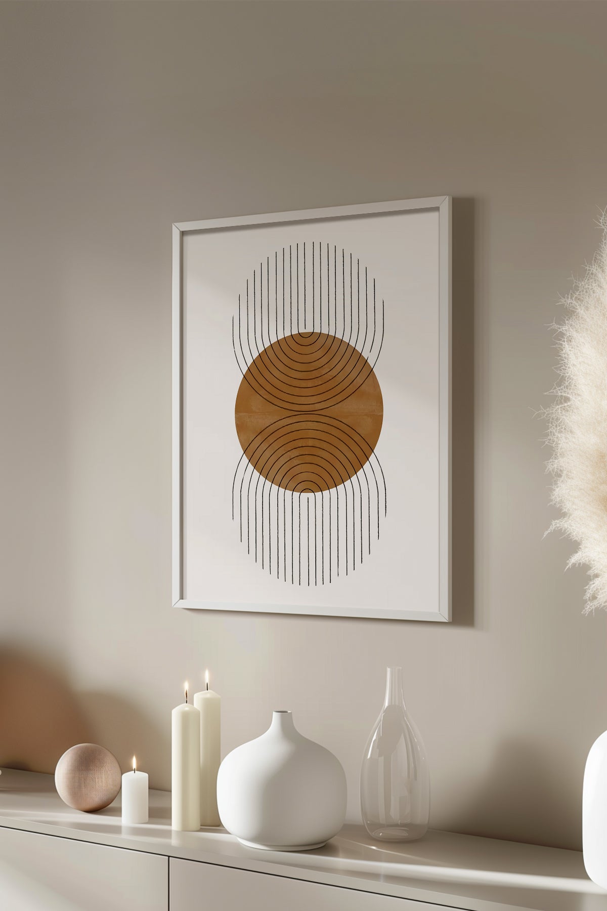Bohemian Serisi Beyaz Çerçeveli Poster, Tablo No:36