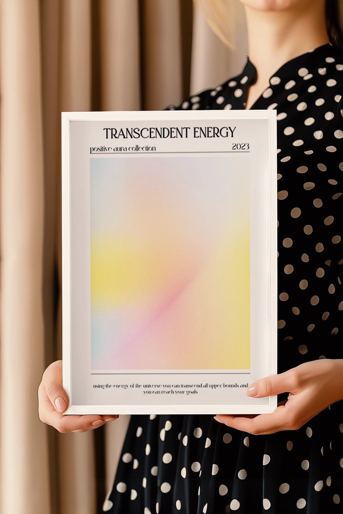 Aura Serisi Beyaz Çerçeveli Poster, Tablo No:51