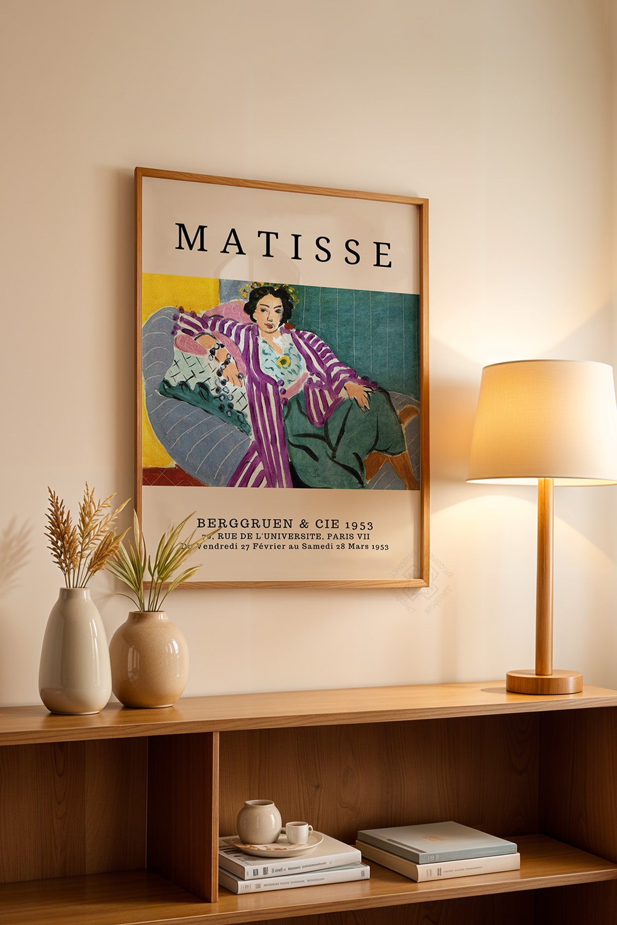 Henri Matisse Serisi Ahşap Çerçeveli Poster, Tablo Duvar Dekoru No:3