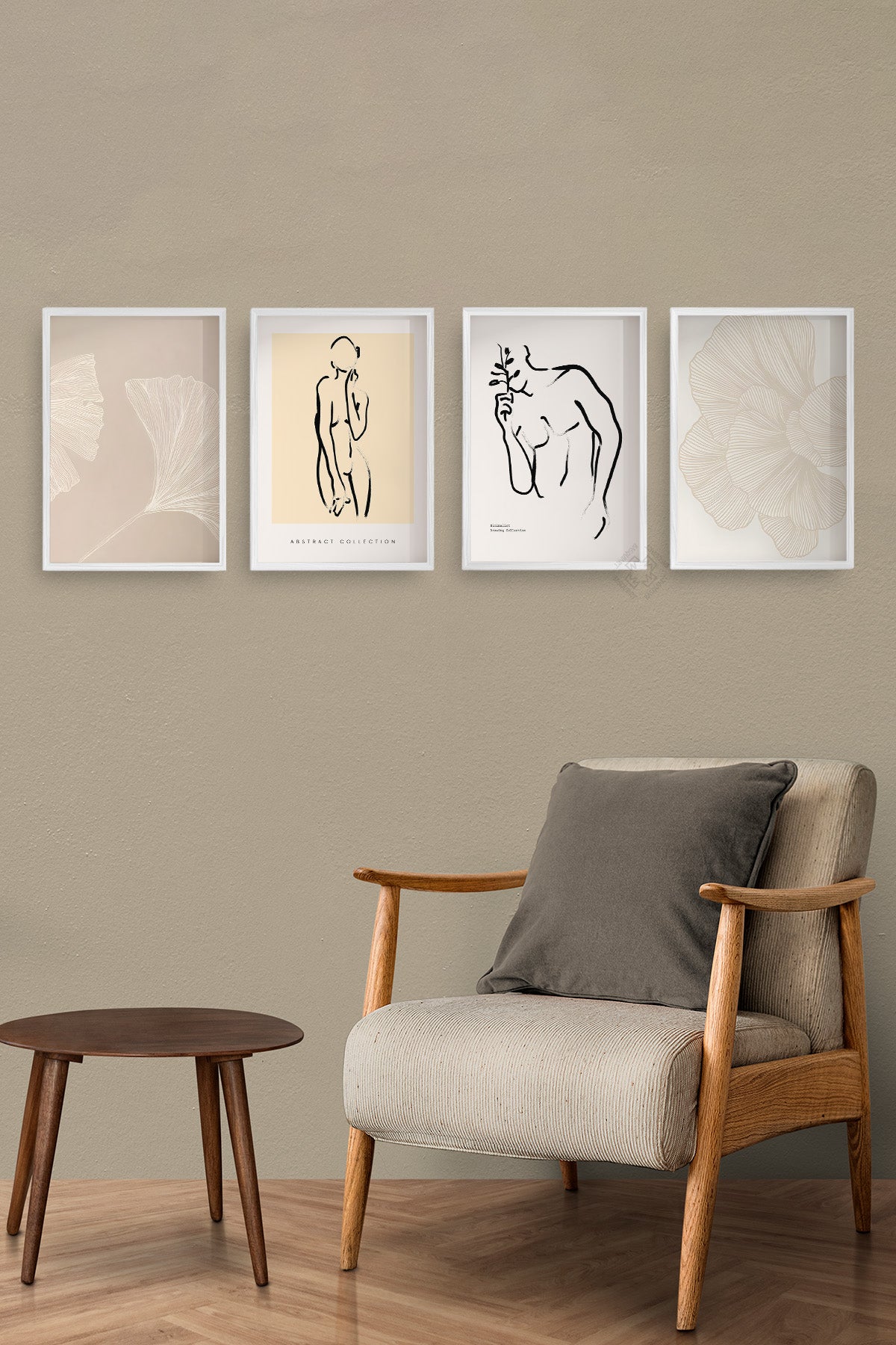 Bohemian 4'lü Beyaz Çerçeveli Poster, Tablo Seti No:19
